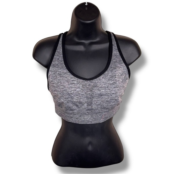 XXL Fitted AK Grey Sports Bra Wireless Comfortable Pullover Strappy - Picture 1 of 8
